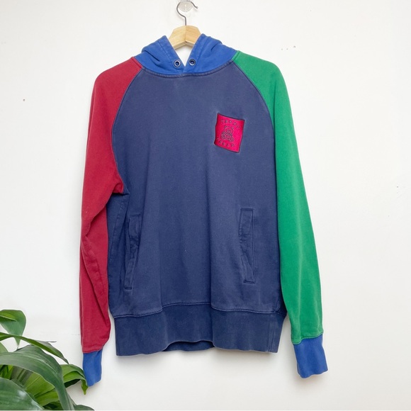 Teddy Fresh Other - TEDDY FRESH Colorblock Hoodie Navy Green Red Size Men's Small